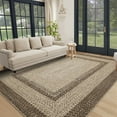thumbnail image 1 of Garvee 5'x7' Printed Braided Rugs Farmhouse Bordered Carpet, Machine Washable Indoor Area Rug Non-Slip Low Pile Rugs for Living Room Bedroom Home Decor, Natural, 1 of 9