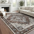 thumbnail image 1 of Garvee 5'x7' Vintage Floral Area Rugs Ultra Soft Carpet, Washable Non Slip Rug Stain Resistant Accent Rug for Living Room Bedroom Home Office, Red, 1 of 8