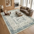 thumbnail image 1 of Garvee 5'x7' Vintage Floral Print Area Rug Botanical Carpet, Washable Rug with Non-Slip Backing for Living Room Dining Room Home Decor, Beige Blue, 1 of 7