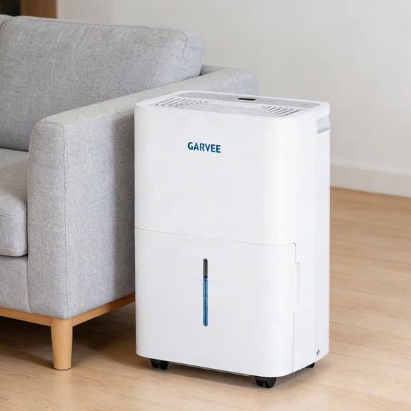 Garvee 50 Pint Dehumidifier with Drain Hose and 2.4 Gal Water Tank for Homes up to 4500 Sq.ft, White
