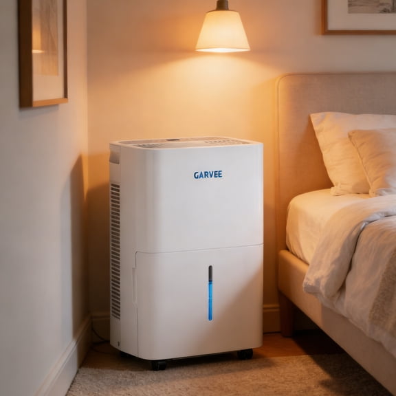 Garvee 50 Pint Dehumidifier with Drain Hose and 2.4 Gal Water Tank for Homes up to 5500 Sq.ft, White