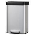thumbnail image 1 of Garvee 13.2 Gallon Step-on Trash Can for Kitchen, with Liner Rim & Soft Close Plastic Lid, Silver, 1 of 8