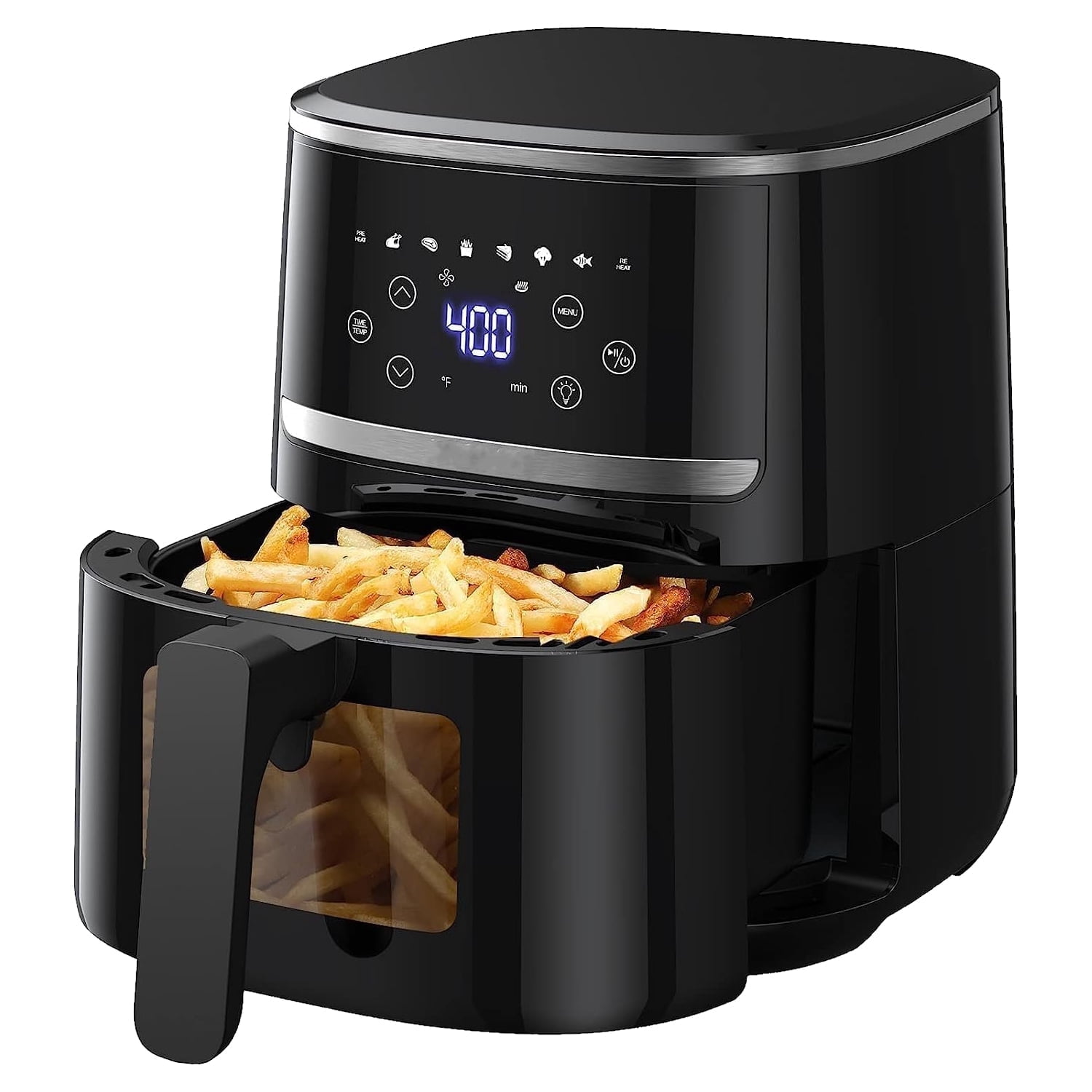 Garvee 5Qt Small Air Fryer, 8-in-1 Oilless Air Fryer Oven with Visible ...