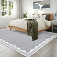 thumbnail image 1 of Garvee 5x7 Modern Bordered Area Rugs Washable Rug, Solid Rug Ultra Soft Rugs with Non Slip Backing, Low Pile Throw Rugs Carpet for Bedroom Living Room Home Office, Gray, 1 of 7