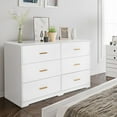 thumbnail image 1 of Garvee 6 Drawers Dresser, Modern Closet Dressers Chest of Drawers with Metal Handle, Wooden Dresser Organizer for Bedroom, Living Room, Hallway, White, 1 of 7