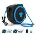 thumbnail image 1 of Garvee 65FT Retractable Garden Hose Reel,1/2" Wall Mounted Hose Reel with Sprayer Nozzle, Slow Return System, 1 of 5