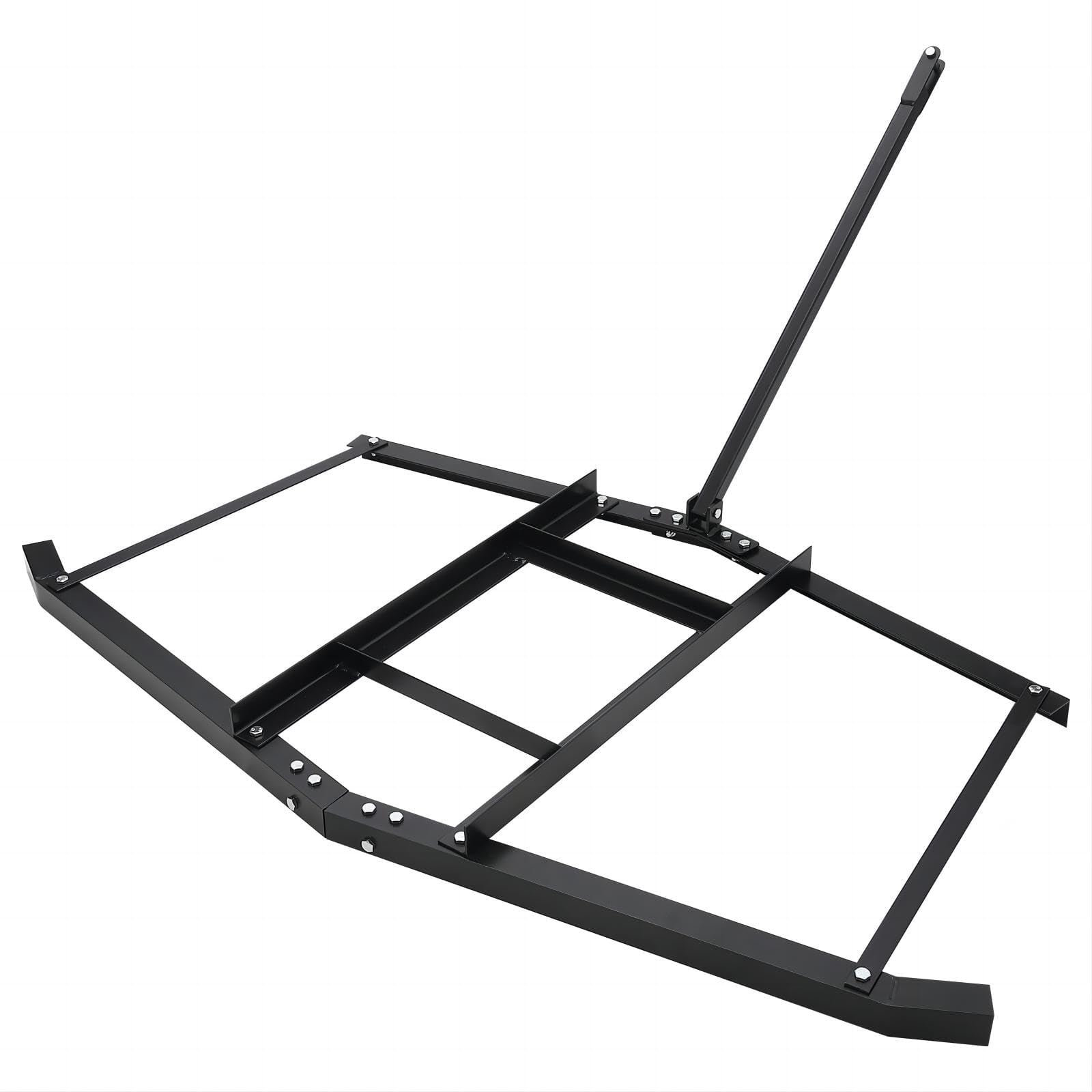 Garvee 66" Tow Behind Drag Harrow for ATV UTV, Heavy Duty Driveway Grader with Weight Tray, Land Leveling Rake for Gravel Driveway, Farm, Yard & Lawn, High-Strength Q235 Steel, Black