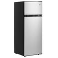 thumbnail image 1 of Garvee 7.5 Cu. Ft. Two-Door Refrigerator with Top Freezer, Apartment Size Fridge with 7-Level Thermostat, 39dB Low Noise Compact Fridge for Home, Office, and Dorm, Silver, 1 of 9