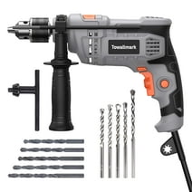 Garvee 7-Amp (850W) Hammer Drill, 1/2-inch Corded Electric Hammer Drill with 3000RPM, Variable Speed, 10 Drill Bits for Home Improvement, DIY, Steel, Masonry, Wood (Not for Reinforced Concrete)