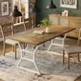 thumbnail image 1 of Garvee 70.8 Inch Dining Table 4-6 Person, Kitchen Dinner Table with Heavy Duty Metal Legs, Farmhouse Wooden Eating Table for Home, Dining Room, 1 of 8
