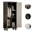 thumbnail image 1 of Garvee 71.65" Metal Storage Cabinet with Wheels, Heavy Duty Tool Cabinet for Kitchen, Pantry, Office, Shop, Garage, Black/Gray, 1 of 8