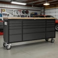 thumbnail image 1 of Garvee 72" Rolling Workbench, Heavy Duty Tool Chest Workbench with 15 Drawers and Locking System for Garage, Warehouse, Black, 1 of 8