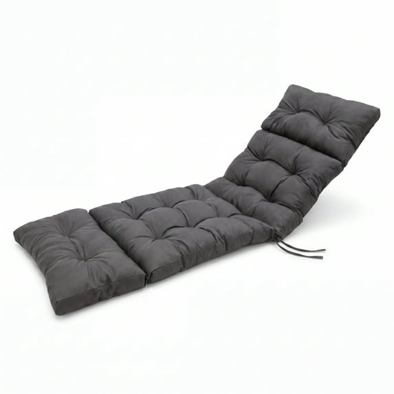 Garvee 74.8"x22.8"x4.7" Chaise Lounge Cushion Water-Resistant Non-Slip for Patio Furniture, Gray