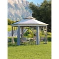 thumbnail image 1 of Garvee Pop Up Gazebo, 13*13 ft, 6 Sided Camping,  with Mosquito Netting and Carry Bag, Dark Gray, 1 of 7