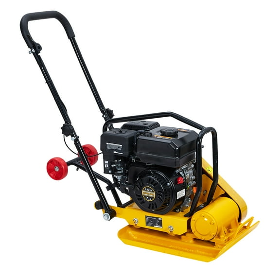Garvee 7HP Plate Compactor Rammer, 212CC Gas Engine, 4200lbs Compaction Force Rammer Jumping Jack Tamper, 22.1x15.9 Inch Plate, 5600 VPM Pavement Compactor for Walkways, Asphalts, Paver Landscaping