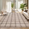 thumbnail image 1 of Garvee 8'x10' Area Rug Modern Striped Geometric Carpet, Washsble Plaid Rug Non Slip Stain Resistant Indoor Floor Mats for Living Room Bedroom Dining Room, Camel, 1 of 8