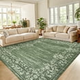 thumbnail image 1 of Garvee 8'x10' Area Rugs, Oriental Rug Floral Print Rugs Soft Washable Rugs for Living Room Bedroom Home Decor, Non-Slip Durable Carpet, Green, 1 of 9