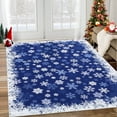 thumbnail image 1 of Garvee 8'x10' Christmas Printed Area Rugs Holiday Decor Carpet for Living Room, Soft Washable Rug Non-Shedding Low Pile Floor Mats for Bedroom Dining Room, Blue, 1 of 8