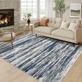 thumbnail image 1 of Garvee 8x10 Area Rug Large Modern Abstract Rug, Machine Washable Rug Striped Rugs Carpet Low Pile Non-Slip Rugs for Living Room Bedroom Dining Room, Blue, 1 of 9