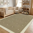 thumbnail image 1 of Garvee 8'x10' Modern Bordered Area Rug Geometric Carpet with Non Slip Backing, Contemporary Cross Motifs Dot Rug Washable Rug for Living Room Bedroom Home Decor, Yellow Brown, 1 of 10