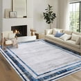 thumbnail image 1 of Garvee 8'x10' Bordered Area Rugs Living Room Rug Soft Distressed Carpet, Machine Washable Non Slip Rugs Contemporary Rug for Dining Room Bedroom Home Office, Navy Blue, 1 of 9