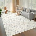 thumbnail image 1 of Garvee 8'x10' Modern Geometric Area Rug Washable Neutral Carpet, Soft Non-Slip Non-Shedding Rug Low Pile Floor Carpet for Living Room Bedroom Dining Room, Beige, 1 of 8