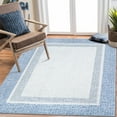 thumbnail image 1 of Garvee 8'x10' Washable Area Rug Bordered Rug Non-Shedding Stain-Resistant Soft Foldable Accent Rugs for Dining Room Home Office, Light Blue, 1 of 8