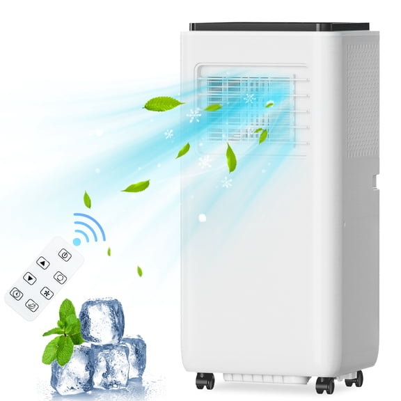 Garvee 8000 BTU Portable Air Conditioner, 3-in-1 AC with Dehumidifier & Fan, Quiet 50dB, Sleep Mode, Remote, 24H Timer, Window Kit
