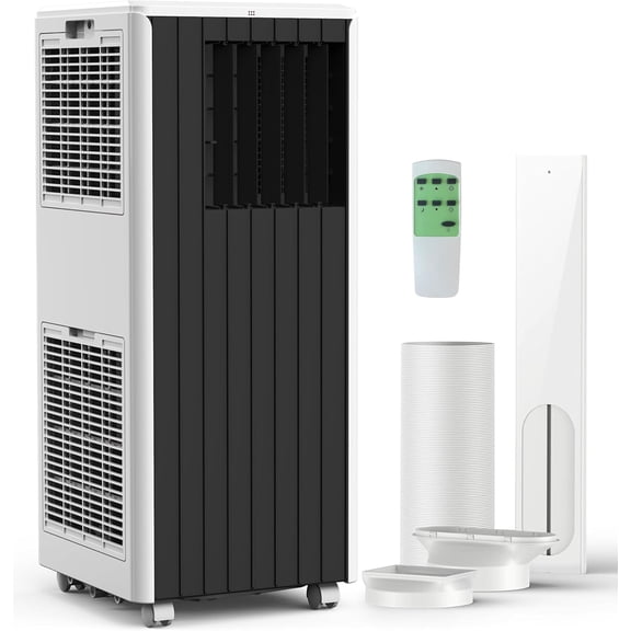 Garvee 8000 BTU Portable Air Conditioner, Complete Window Kit & Remote Included - Easy Setup, Cools 350 Sq. Ft Rooms, 24-Hr Timer, Sleep Mode, Quiet Operation