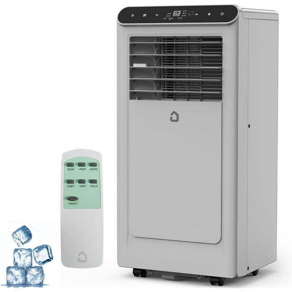 Garvee 8000 BTU Portable Air Conditioners with Remote Control, Indoor Standing AC Unit for Cool up to 350 Sq.ft, Gray