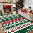 thumbnail image 1 of Garvee 8x10ft Christmas Area Rugs Washable Xmas Decoration Carpet, Cheerful Reindeer Print Pattern Soft Carpet, Non Slip Low Pile Indoor Mats for Living Room Bedroom Office, Green, 1 of 8