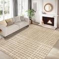 thumbnail image 1 of Garvee 9'x12' Solid Area Rug Washable Large Rug, Modern Abstract Printed Carpet Anti-Slip Backing Contemporary Stripes Rugs for Living Room Bedroom Home Office, Camel, 1 of 8