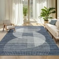 thumbnail image 1 of Garvee 9'x12' Geometric Area Rug, Modern Abstract Washable Large Rug Non-Slip Soft Carpet Stain Resistant Indoor Rugs for Living Room Bedroom Nusery Playroom, Blue, 1 of 9