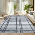 thumbnail image 1 of Garvee 9'x12' Geometric Area Rug Modern Accent Rugs, Soft Washable Rugs Non Slip Low Pile Indoor Carpet for Living Room Bedroom Home Office, Light Gray, 1 of 8