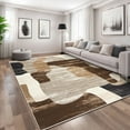 thumbnail image 1 of Garvee 9ftx12ft Area Rug Washable Rugs, Non-Slip Rugs Soft Low Pile Indoor Carpet, Modern Abstract Rug for Living Room Bedroom Home Decor, Brown, 1 of 8