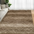 thumbnail image 1 of Garvee 9'x12' Modern Abstract Area Rugs, Machine Washable Area Rug Neutral Indoor Floor Carpet Low Pile Rugs for Living Room Bedroom Office, Khaki, 1 of 9