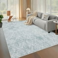 thumbnail image 1 of Garvee 9'x12' Modern Geometric Area Rug Washable Neutral Carpet, Soft Non-Slip Non-Shedding Rug Low Pile Floor Carpet for Living Room Bedroom Dining Room, Gray, 1 of 8