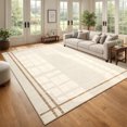 thumbnail image 1 of Garvee 9'x12' Modern Solid Area Rug Washable Line Edge Carpet, Non-Slip Low Pile Indoor Rug for Living Room Bedroom Home Decor, Beige, 1 of 8