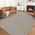 thumbnail image 1 of Garvee 9'x12' Modern Solid Color Area Rug Minimalist Woven Textured Carpet, Washable Rug Non Slip Low Pile Indoor Mats for Living Room Bedroom Dining Room, Beige, 1 of 6