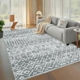thumbnail image 1 of Garvee 9'x12' Modern Tribal Geometrial Area Rug Washable Rug, Non Slip Low Pile Rugs Stain Resistant Indoor Printed Carpet for Living Room Bedroom Home Office, Gray, 1 of 7