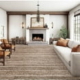 thumbnail image 1 of Garvee 9'x12' Washable Area Rug Braided Print Rug Living Room Rug Contemporary Non-Shedding Stain-Resistant Rug for Bedroom, Brown, 1 of 8
