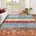 thumbnail image 1 of Garvee 9'x12' Washable Area Rug for Living Room Boho Geometric Rug Low Pile Non Slip Floor Carpet Farmhouse Soft Rug, Red/Multi, 1 of 7