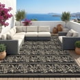thumbnail image 1 of Garvee 9'x12' outdoor Rug Waterproof Print Camping Carpet, Reversible Plastic Straw Rug Indoor Outdoor Rug for Patio RV Balcony Deck Backyard, Black Coffee, 1 of 6