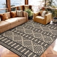 thumbnail image 1 of Garvee 9'x18' Outdoor Rug Waterproof Outdoor Patio Rug Mat, Reverisble Plastic Straw Outdoor Rug for RV Camping Picnic Beach Balcony, Black and Coffee, 1 of 6