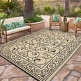 thumbnail image 1 of Garvee 9'x18' Outdoor Rug Waterproof Plastic Straw Rug, Reversible Outside Carpet UV Resistant Modern RV Mat for Backyard Garden Deck Poolside, Coffee, 1 of 6