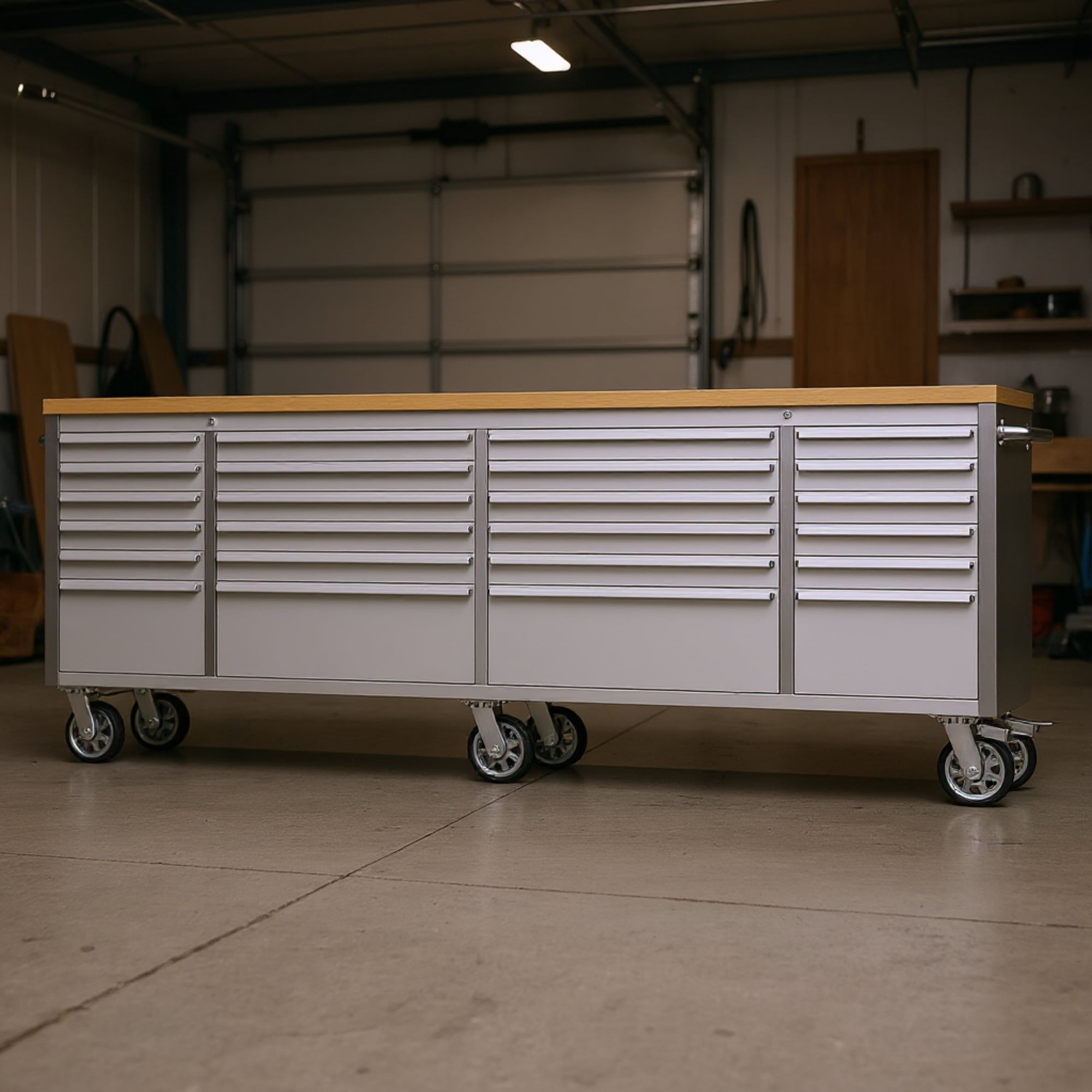 Garvee 96" Tool Chest, Rolling Workbenches with 24 Drawers for Garage ...
