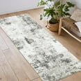 thumbnail image 1 of Garvee 2x6 Modern Abstract Area Rug Accent Carpet, Machine Washable Rug Stain-Resistant Contemporary Rug with Non-Slip Backing Low Pile Rug for Kitchen Laundry Bedroom, Gray Camel, 1 of 8