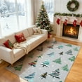 thumbnail image 1 of Garvee 9x12 ft Christmas Rug, Washable Indoor Non Slip Carpet, Low Pile Xmas Tree Kitchen Hallway Entryway Rug, Soft Holiday Decor Mat, Gray, 1 of 5