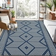 thumbnail image 1 of Garvee Area Rug 5'x7' Modern Geometric Rug Washable Non-Slip Stain-Resistant Accent Rugs, Blue, 1 of 7