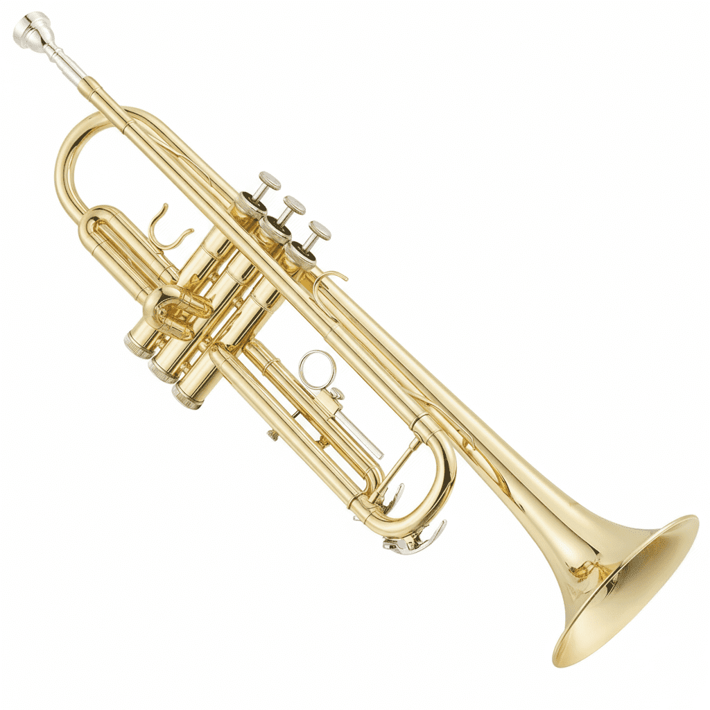 Garvee Bb Trumpet Lacquer Brass Complete Set for Beginners, Gold